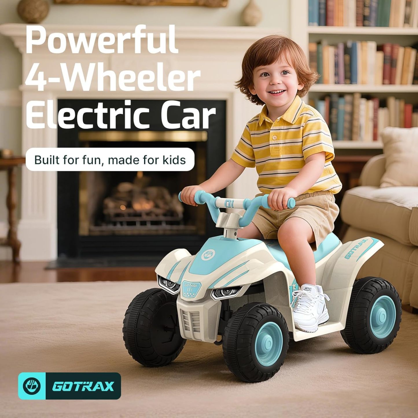 Gotrax RT1 Ride on Toys for Toddlers 1.5-4, Safe 12V Lead-acid Battery up to 80 Minutes, Forward/Reverse 2 Gears, Max 1.5MPH Speed&8" Big Tire, Electric Vehicle ATV Car Best Gift for Age1.5–4 Boy Girl