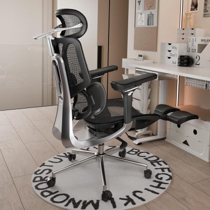 Hbada E3 Pro Ergonomic Office Chair, Big and Tall Office Chair - with 3-Zone Dynamic Lumbar Support, 4D Adjustable Headrest, 6D Adjustable Armrests, Swivel, Grey