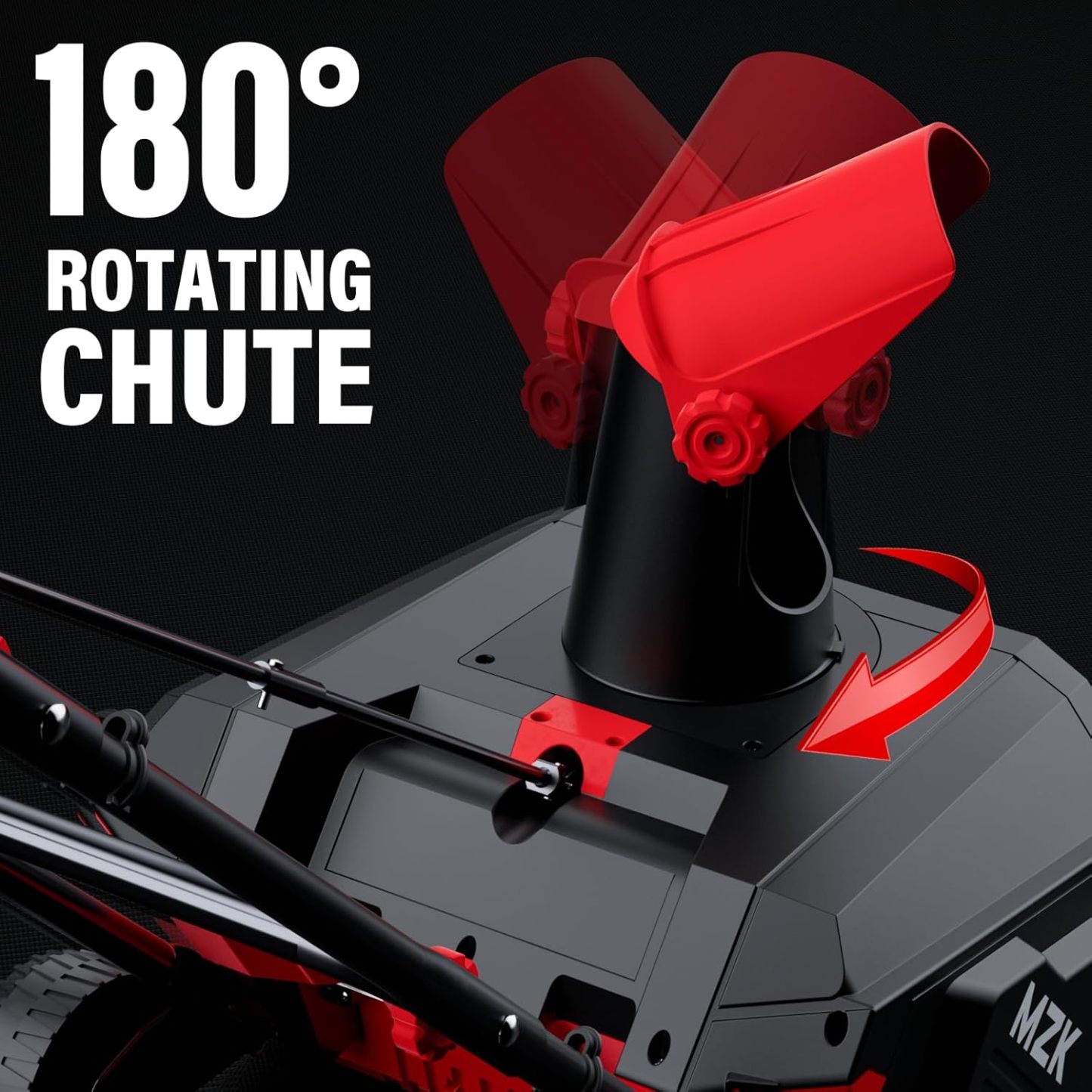 MZK 15.9-Inch Electric Walk-Behind Snow Blower with 20ft Throwing Distance, Electric Snow Blower with 13-Amp Motor,Directional Chute Control, Black