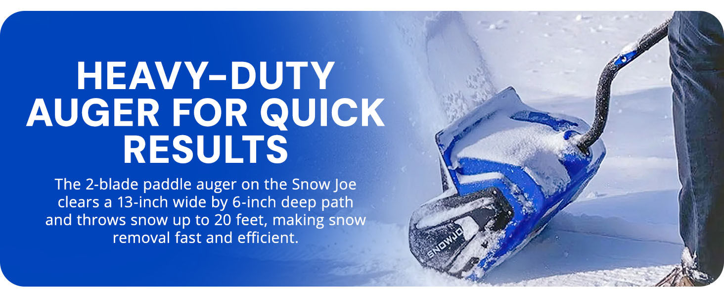 Snow Joe IONMAX 24-Volt Cordless Battery-Powered Snow Shovel Bundle, 13-In, Blue