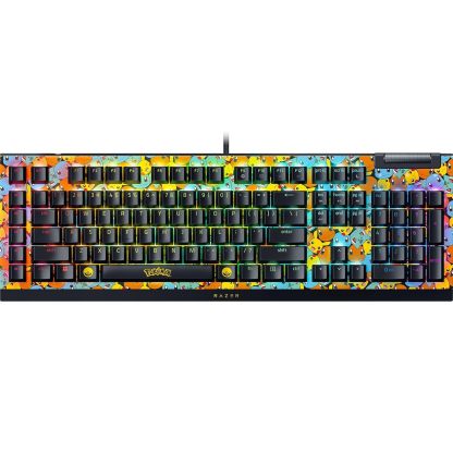 Razer BlackWidow V4 X Mechanical Gaming Keyboard: Green Switches Tactile & Clicky - 6 Macro Keys - Chroma RGB - Doubleshot ABS Keycaps - Sound Dampening & Stabilizers - Pokémon Edition