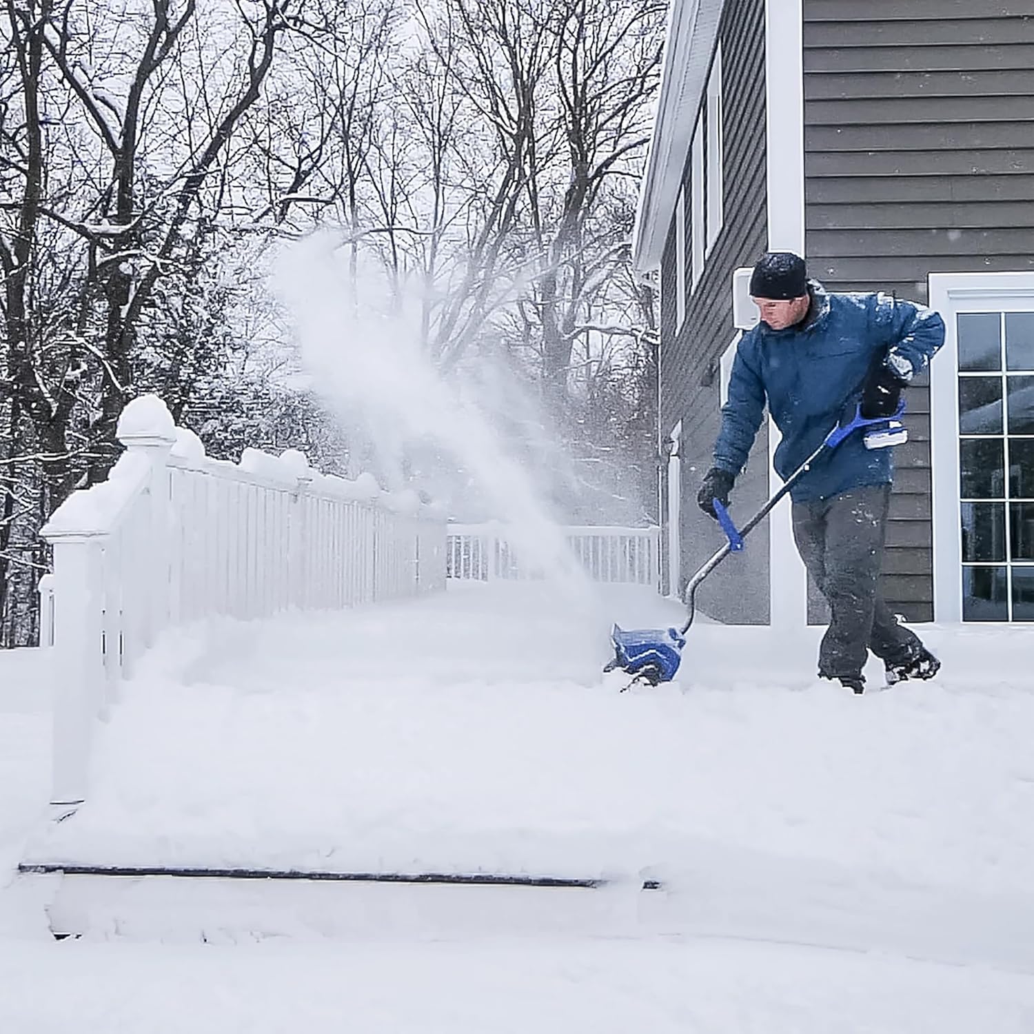 Snow Joe 24V Cordless Electric Snow Shovel Kit w/ Cover & Scraper, 13" Clearing Path, 400W Motor - Heavy-Duty Snow & Ice Removal for Driveway & Walkway, 24V-SS13-TV1