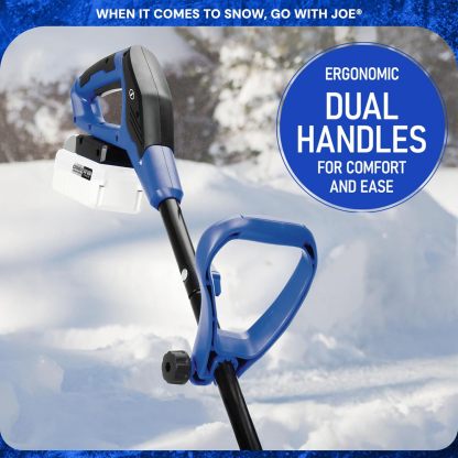 Snow Joe 24V Cordless Electric Snow Shovel Kit w/ Cover & Scraper, 13" Clearing Path, 400W Motor - Heavy-Duty Snow & Ice Removal for Driveway & Walkway, 24V-SS13-TV1