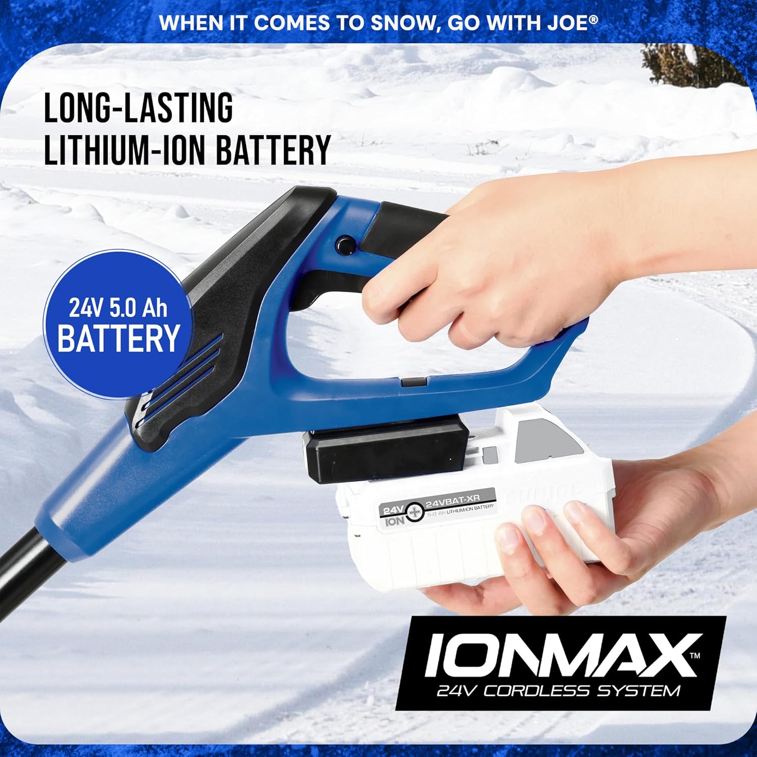 Snow Joe 24V Cordless Electric Snow Shovel Kit w/ Cover & Scraper, 13" Clearing Path, 400W Motor - Heavy-Duty Snow & Ice Removal for Driveway & Walkway, 24V-SS13-TV1