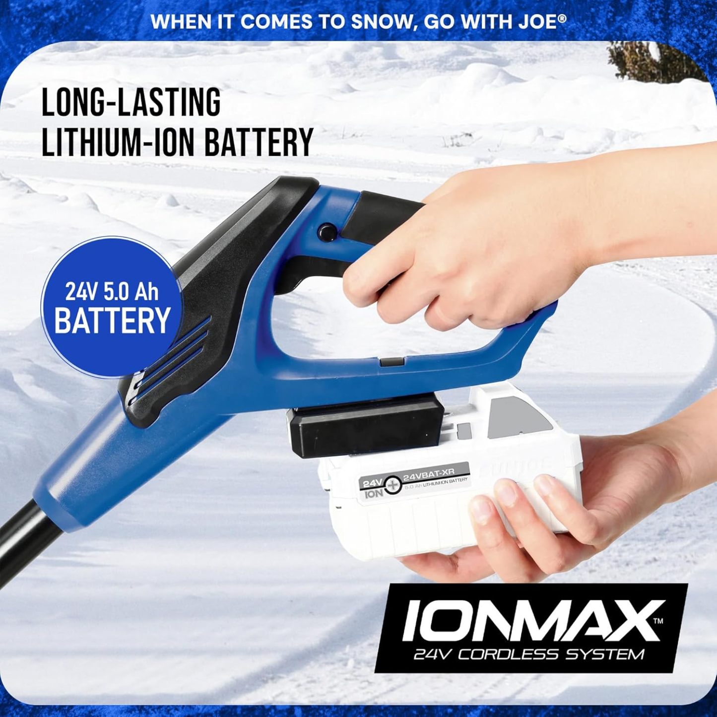 Snow Joe 24V Cordless Electric Snow Shovel Kit w/ Cover & Scraper, 13" Clearing Path, 400W Motor - Heavy-Duty Snow & Ice Removal for Driveway & Walkway, 24V-SS13-TV1