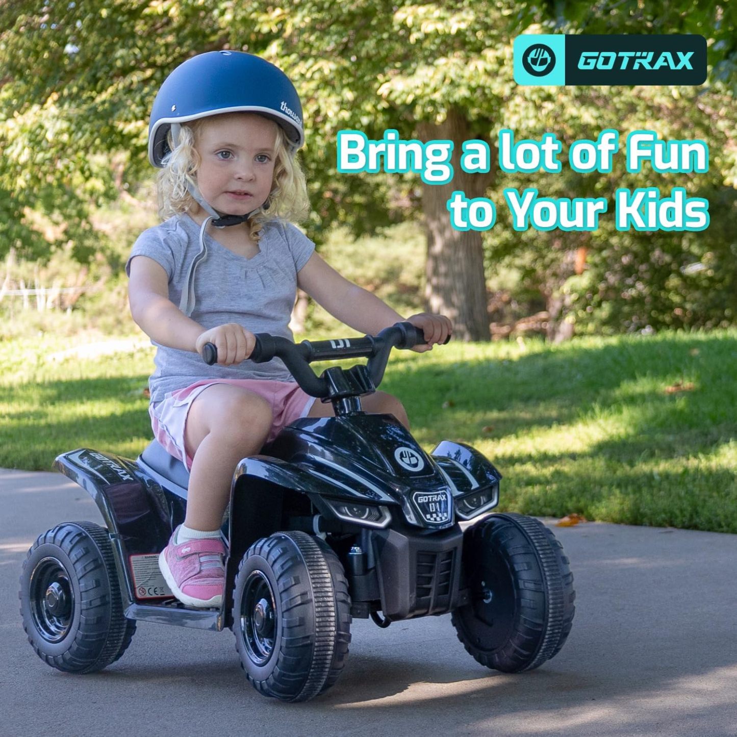 Gotrax RT1 Ride on Toys for Toddlers 1.5-4, Safe 12V Lead-acid Battery up to 80 Minutes, Forward/Reverse 2 Gears, Max 1.5MPH Speed&8" Big Tire, Electric Vehicle ATV Car Best Gift for Age1.5–4 Boy Girl