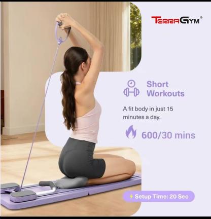 TerraGym Pilates Board,Multi-functional Ab Exercise Board,FoldableHome Pilates Reformer with Knee Mat ,Timer andResistance Bands,Abs Workout Equipment forAbdominal & Core Strength Training #TikTokShopBlackFriday  #TikTokShopCyberMonday-zzh