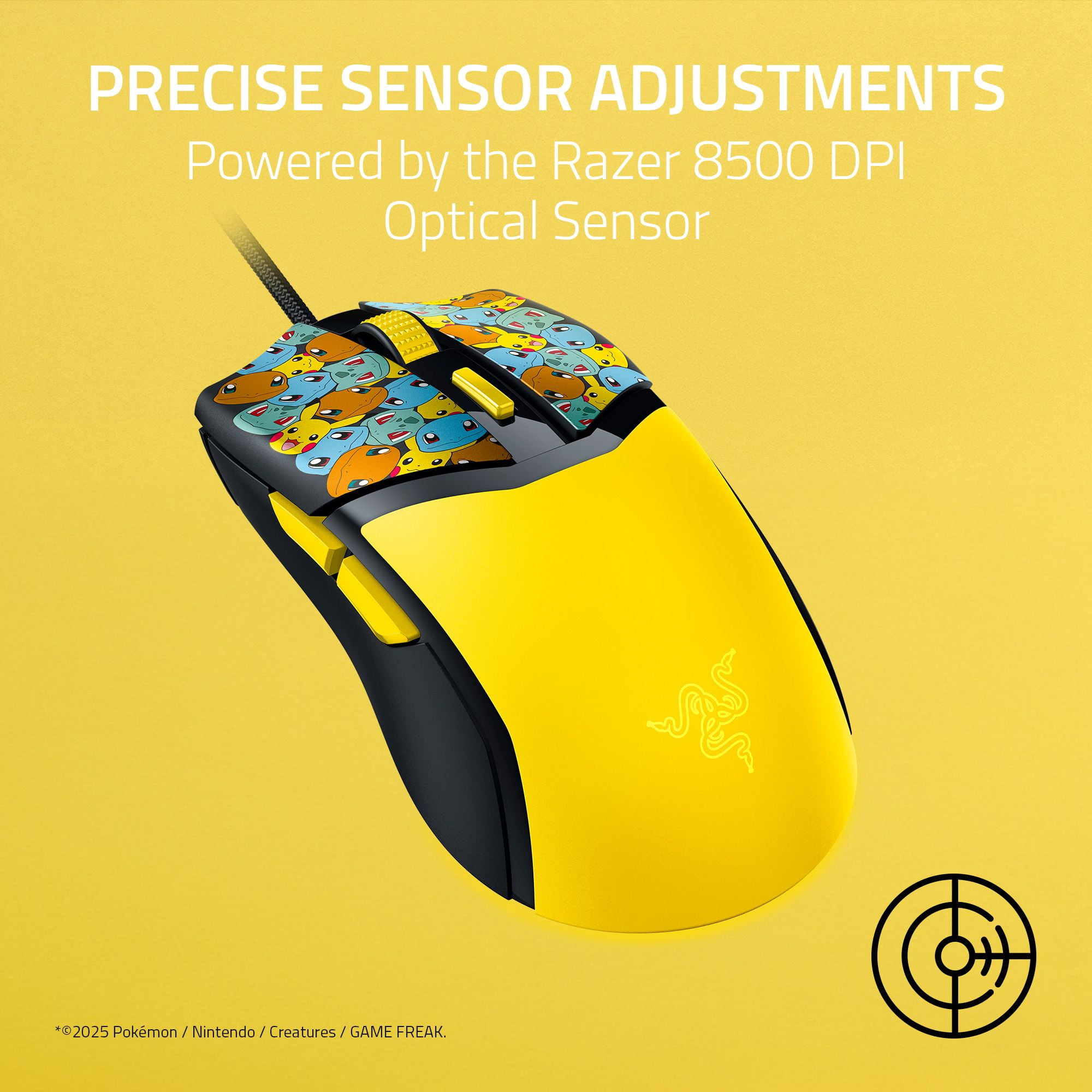 Razer Cobra Lightweight Wired Gaming Mouse with Razer Chroma™ RGB, Pokémon Kanto Starters Edition