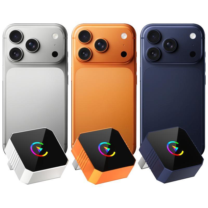 [Christmas Picks with CarPlay] Aimoon Mini Orange Blue Silver Cube Pro  3.0 Wireless CarPlay & Android Auto Adapter 2026– Plug & Play, Fast Auto-Reconnect