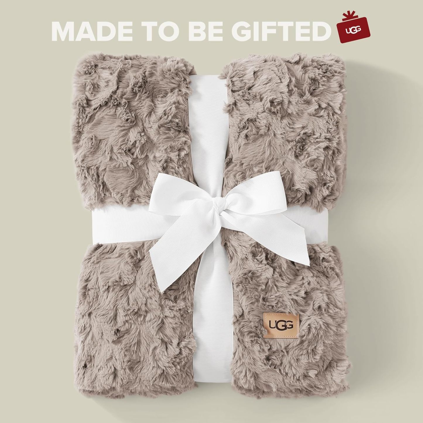 UGG Adalee Faux Fur Throw Blanket Luxury Lightweight Cozy Soft Throw for Couch Bed or Chair Hypoallergenic Machine Washable Double-Sided Fluffy Blanket Home Decor, 50-inch x 70-inch, Seal Grey