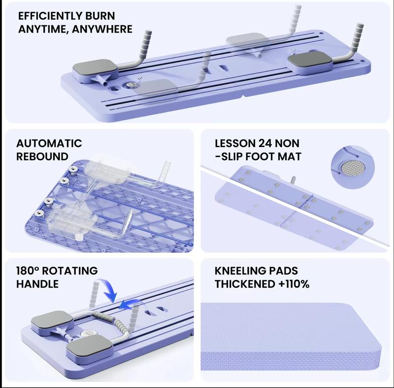 TerraGym Pilates Board,Multi-functional Ab Exercise Board,FoldableHome Pilates Reformer with Knee Mat ,Timer andResistance Bands,Abs Workout Equipment forAbdominal & Core Strength Training #TikTokShopBlackFriday  #TikTokShopCyberMonday-zzh