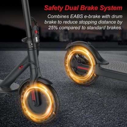 Electric Scooter – 19 MPH Max Speed, with Seat and Luggage Box, 8.5" Honeycomb Solid Tires, 350W Motor, 12 Miles Range, Foldable Design, Dual Braking System & App Control