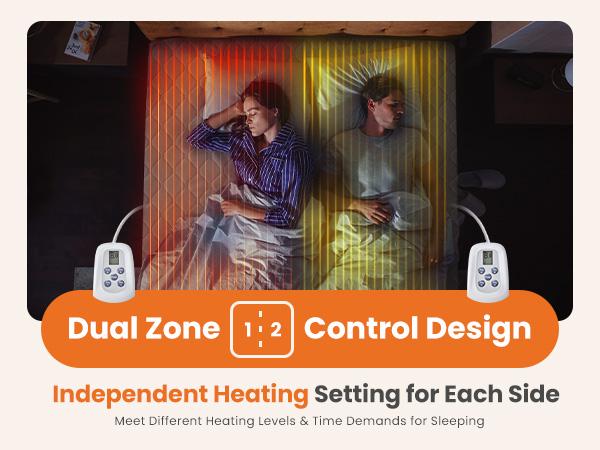 【NEW YEAR DEAL】Heated Mattress Pad &ndash; Quilted Electric Bed Warmer with 12 Heat Settings, 10‑Hour Auto Shut‑Off, Machine Washable,White