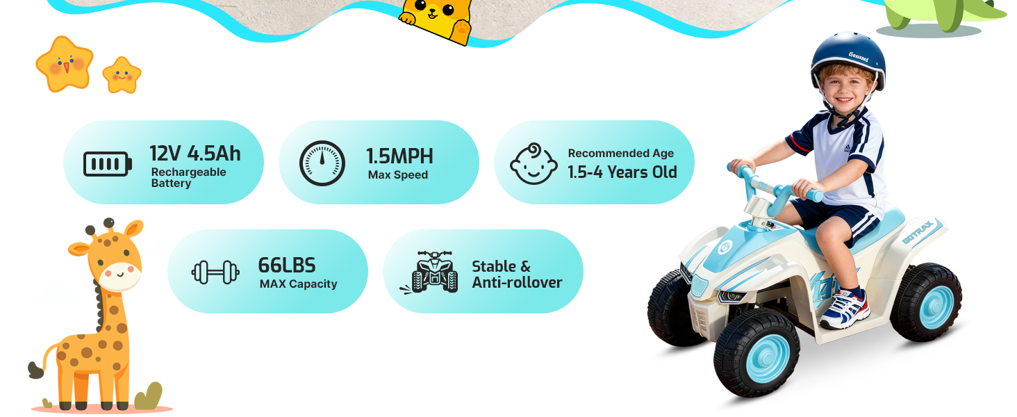 a boy ride a atv for kids