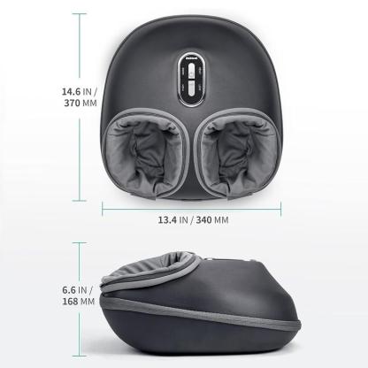 Nekteck Shiatsu Foot Massager Machine with Soothing Heat, Deep Kneading Therapy, Air Compression, Improve Blood Circulation and Foot Wellness Brown