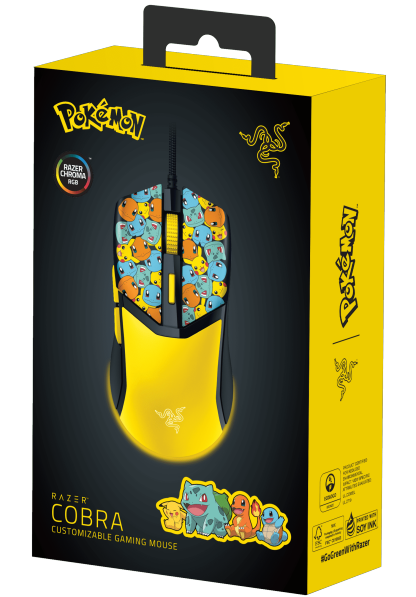 Razer Cobra Lightweight Wired Gaming Mouse with Razer Chroma™ RGB, Pokémon Kanto Starters Edition