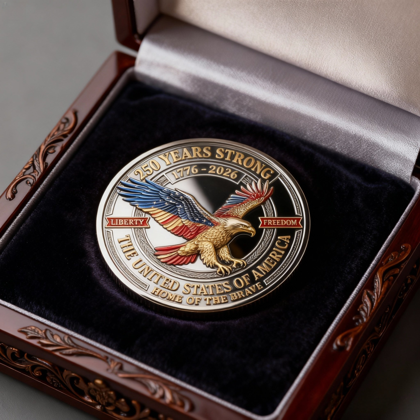🔥Flash Sale 60% OFF🏆“250 Years Strong” United States Semiquincentennial Commemorative Coin 🦅✨