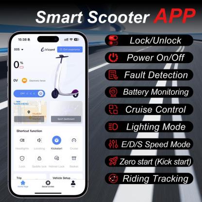 Electric Scooter – 19 MPH Max Speed, with Seat and Luggage Box, 8.5" Honeycomb Solid Tires, 350W Motor, 12 Miles Range, Foldable Design, Dual Braking System & App Control