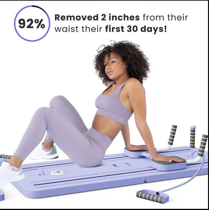 TerraGym Pilates Board,Multi-functional Ab Exercise Board,FoldableHome Pilates Reformer with Knee Mat ,Timer andResistance Bands,Abs Workout Equipment forAbdominal & Core Strength Training #TikTokShopBlackFriday  #TikTokShopCyberMonday-zzh