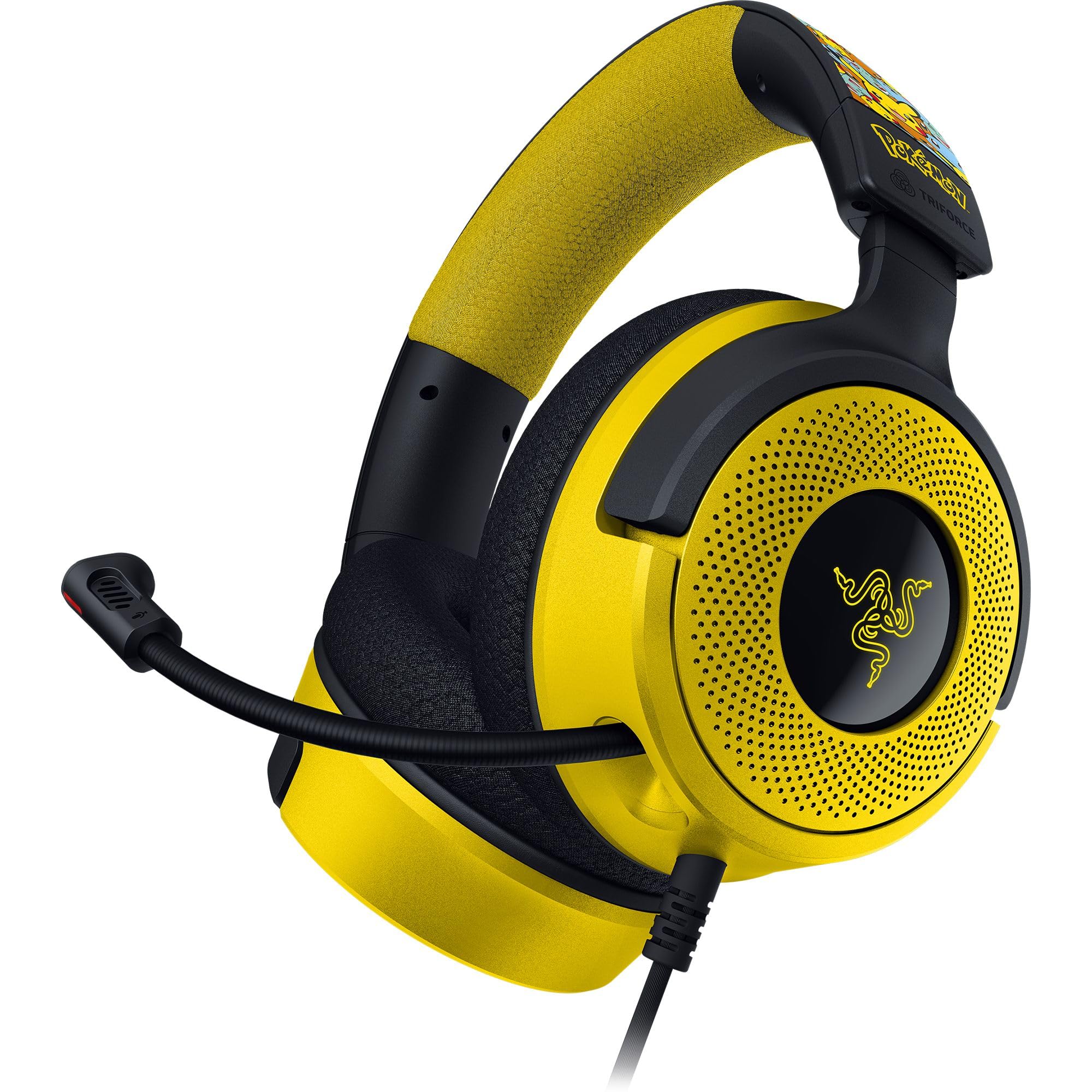 Razer Kraken V4 X Wired Gaming Headset: 40 mm Drivers - Cardioid Mic - Memory Foam Cushions - Chroma RGB Lighting - Type C & Type A Cable - for PC, Mac, PS5, Nintendo Switch - Pokémon Edition
