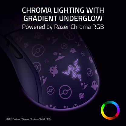 Razer Cobra Wired Gaming Mouse: 58g Lightweight - Gen-3 Optical Switches - Chroma RGB Lighting Underglow - 8500 DPI Optical Sensor - 100% PTFE Mouse Feet - Speedflex Cable - Pokemon Gengar Edition
