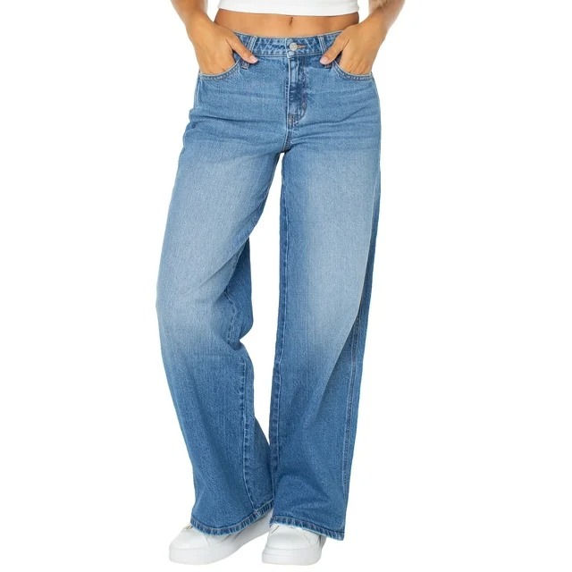Celebrity Pink Women's and Women's Plus Baggy Wide Leg Jeans, Sizes 1-24
