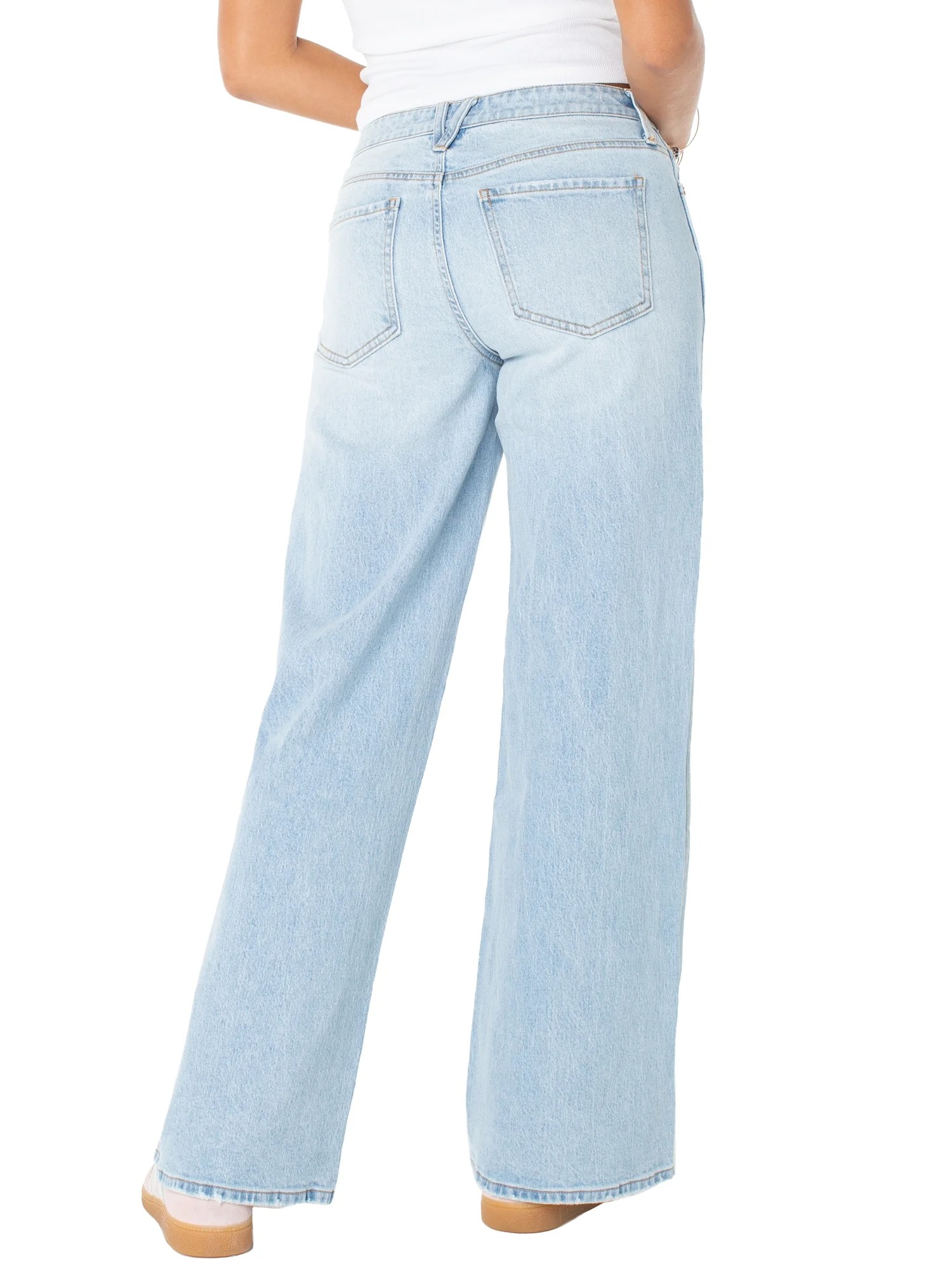 Celebrity Pink Women's and Women's Plus Baggy Wide Leg Jeans, Sizes 1-24