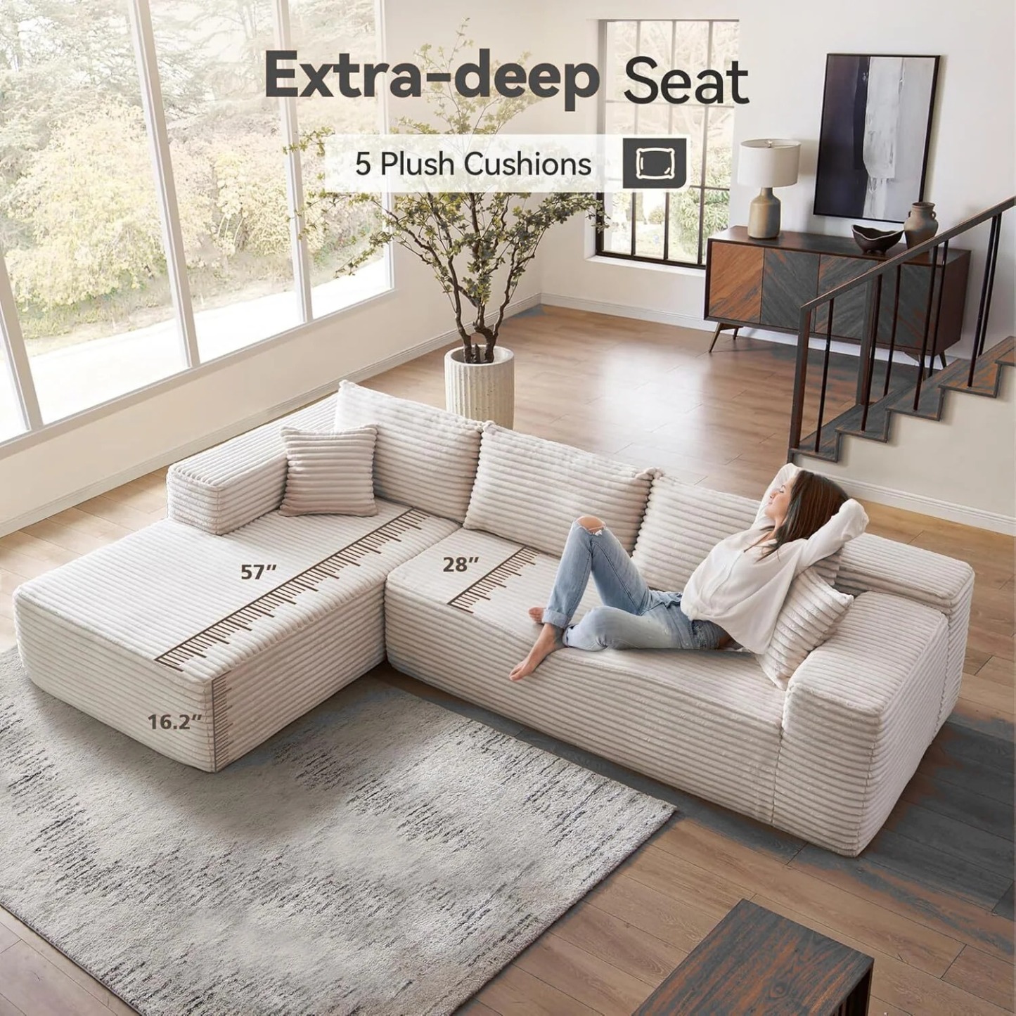 VIRAL BONELESS COUCH Melt into comfort with a couch so soft, it's like getting hugged by a cloud.