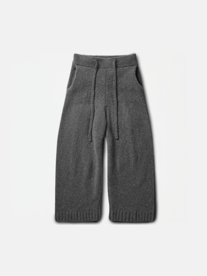 WOOL-KNIT PANTS | GRAY