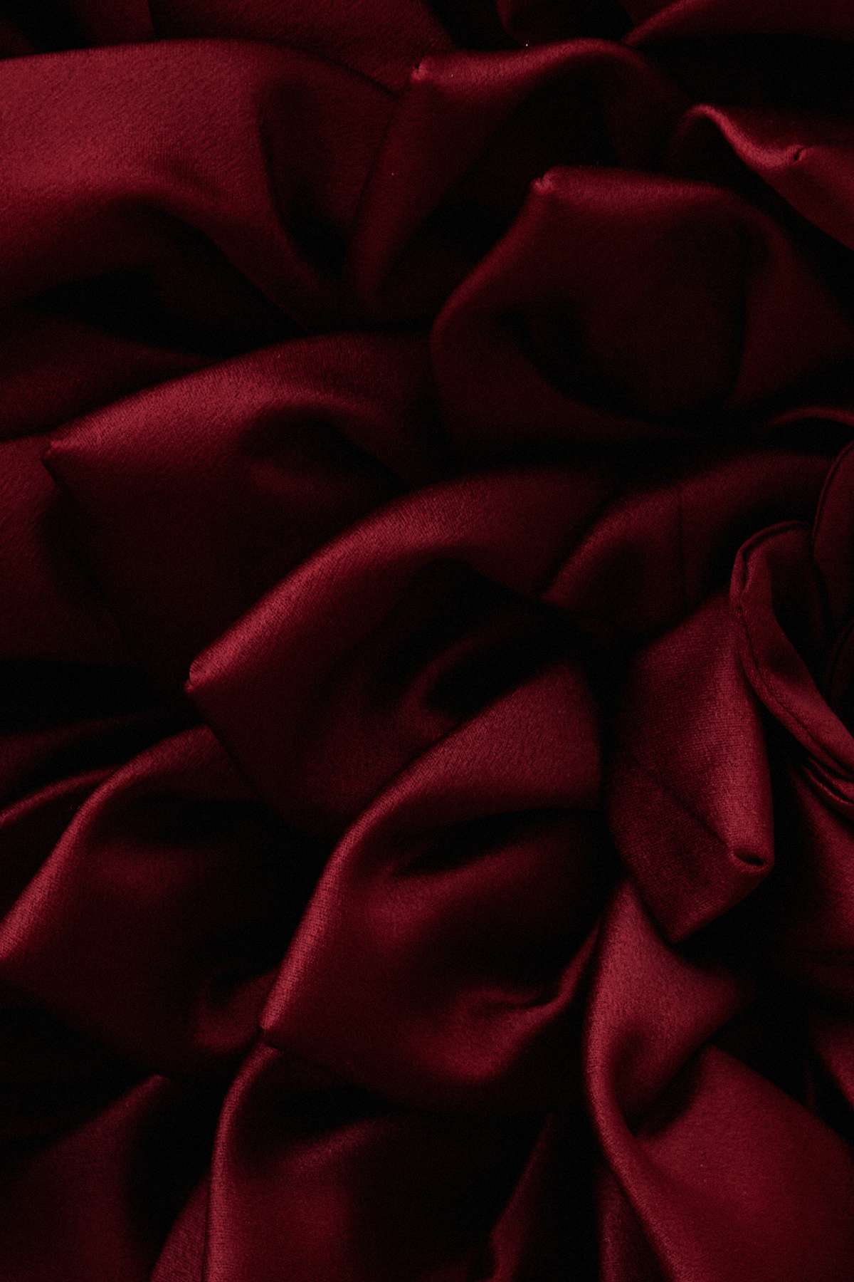 Ibrahim Flower Strapless Mini Dress In Wine