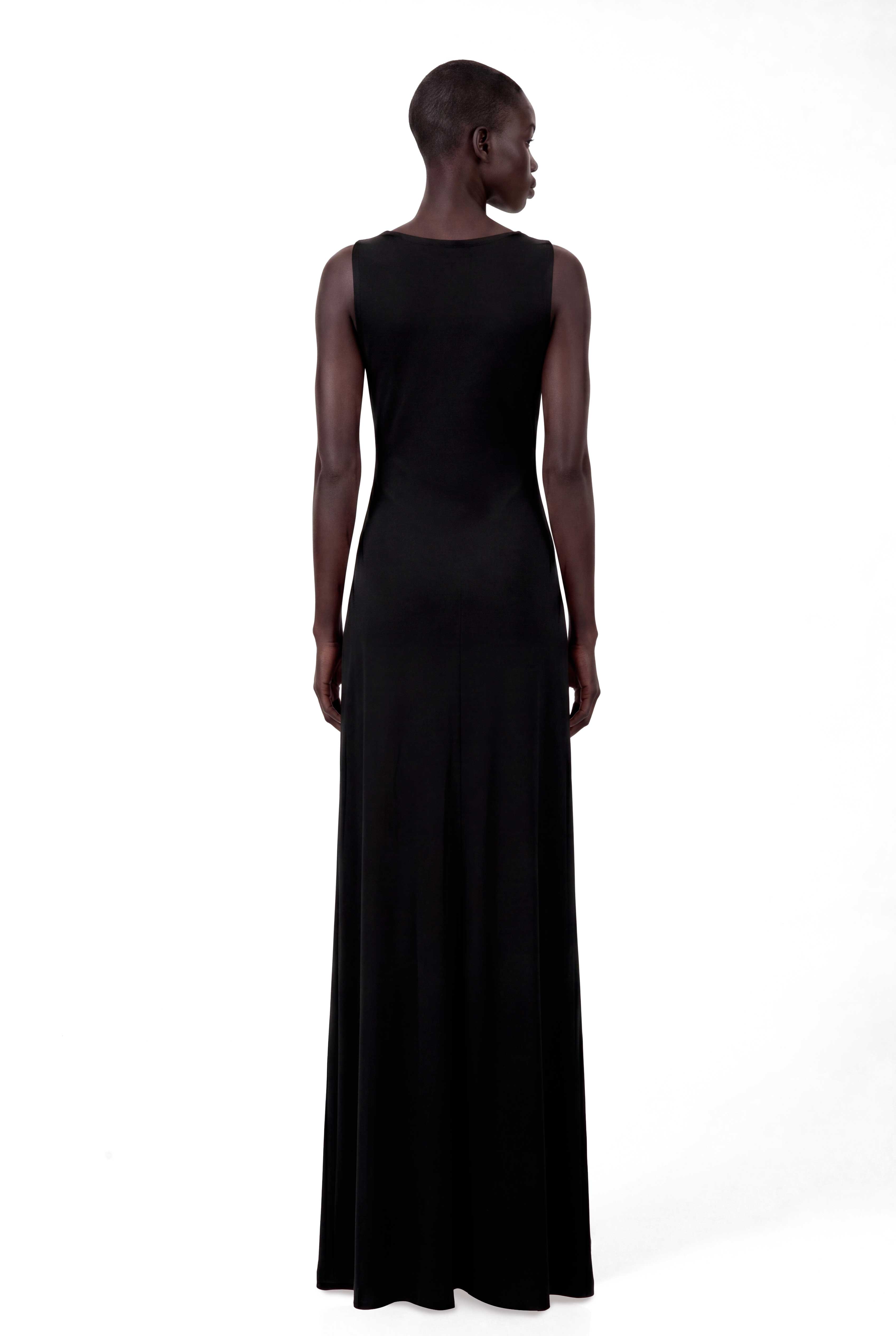 JaMarcus Twist Colorblock Ruch Maxi Dress