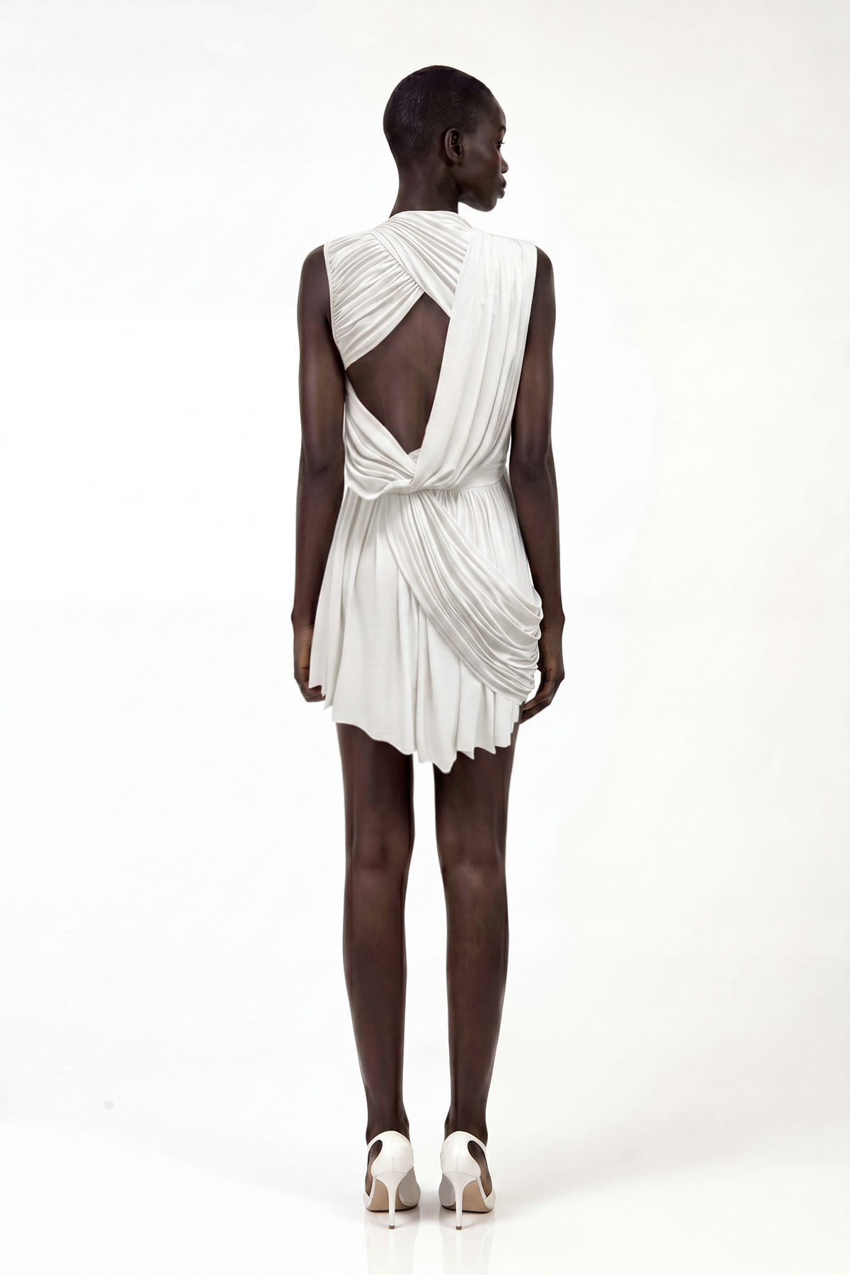 Leisa Sleeveless Draped Mini Dress