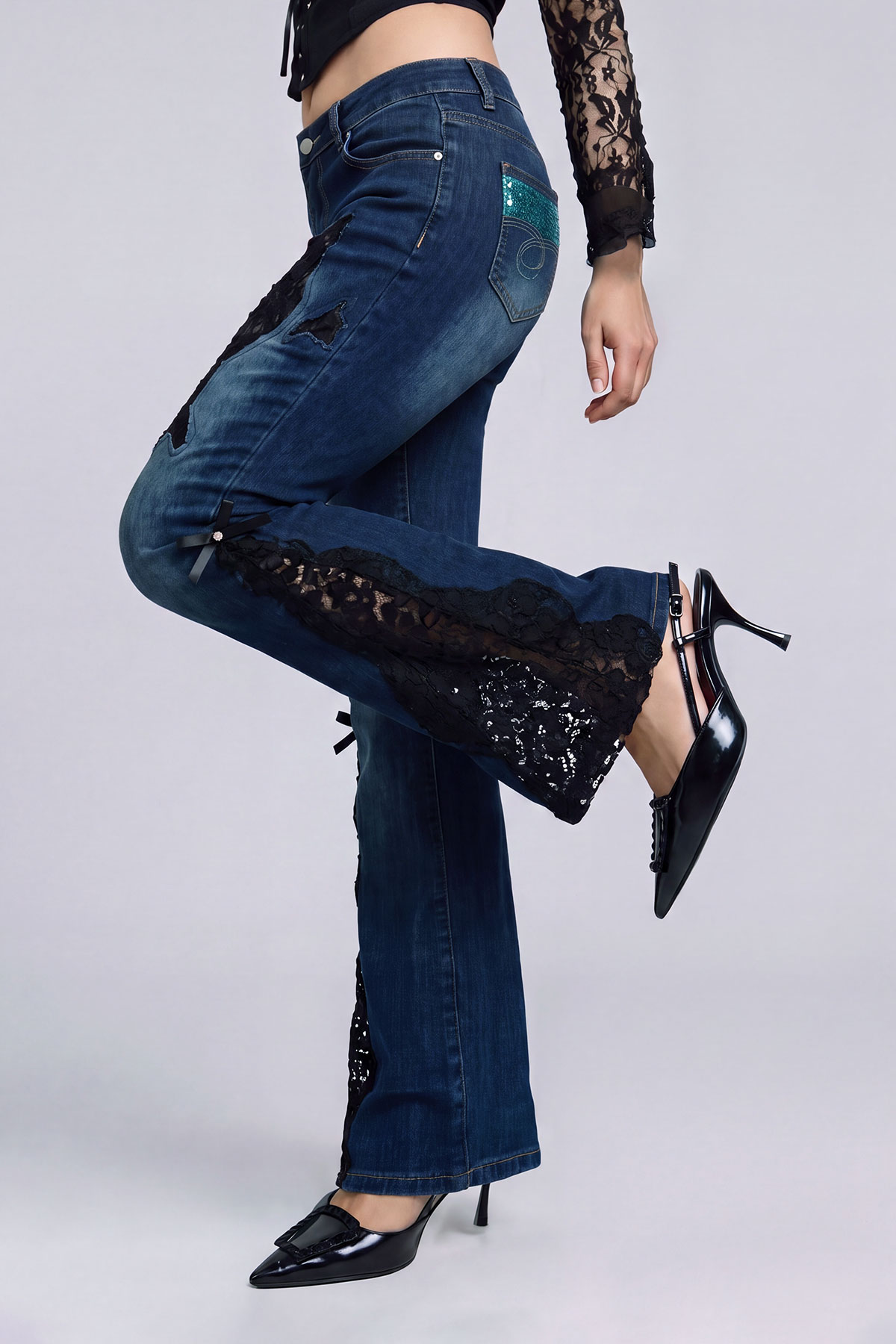 Kennedy Lace Bootcut Deconstruct Jeans