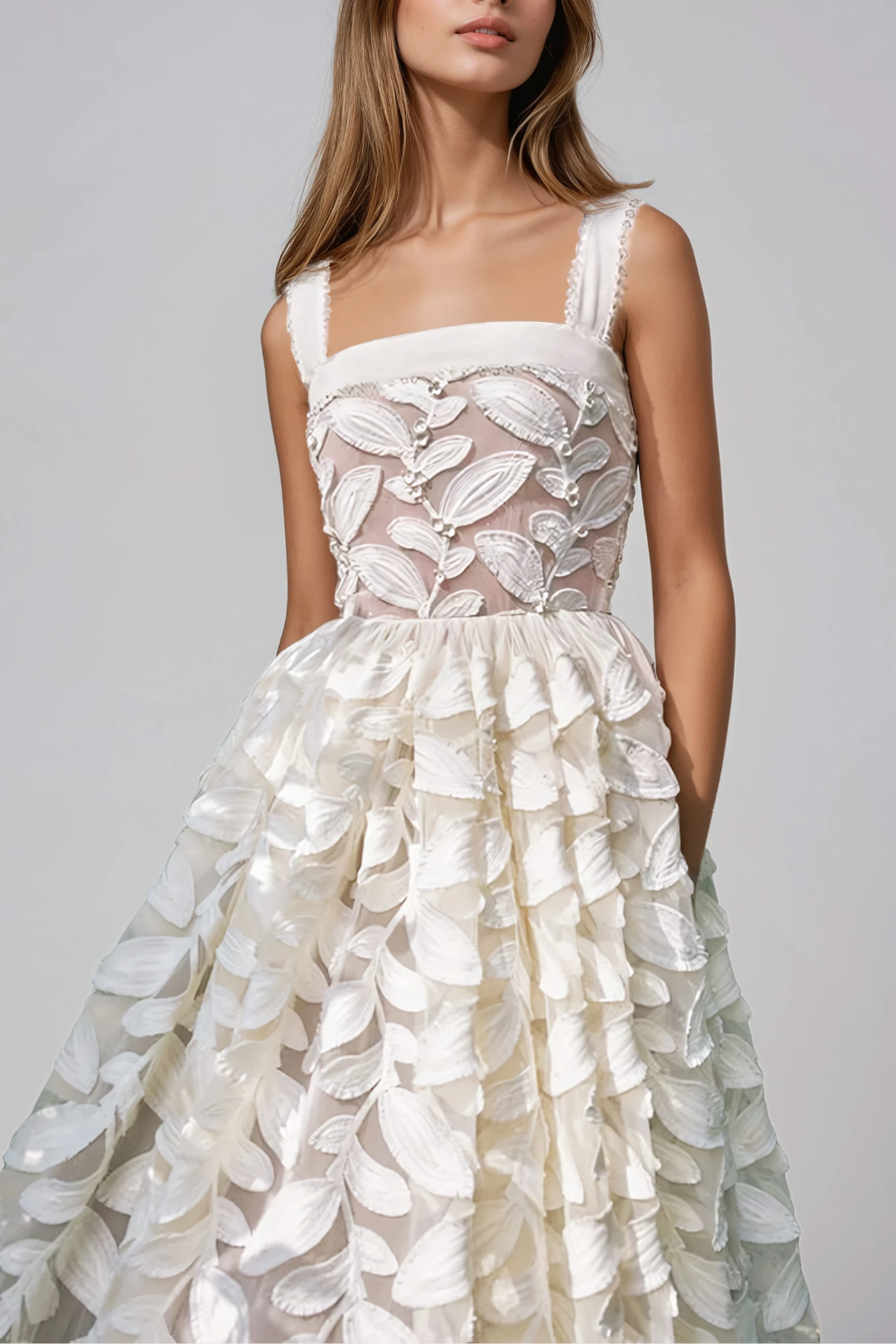 Hernando Embroidered Mesh Maxi Dress