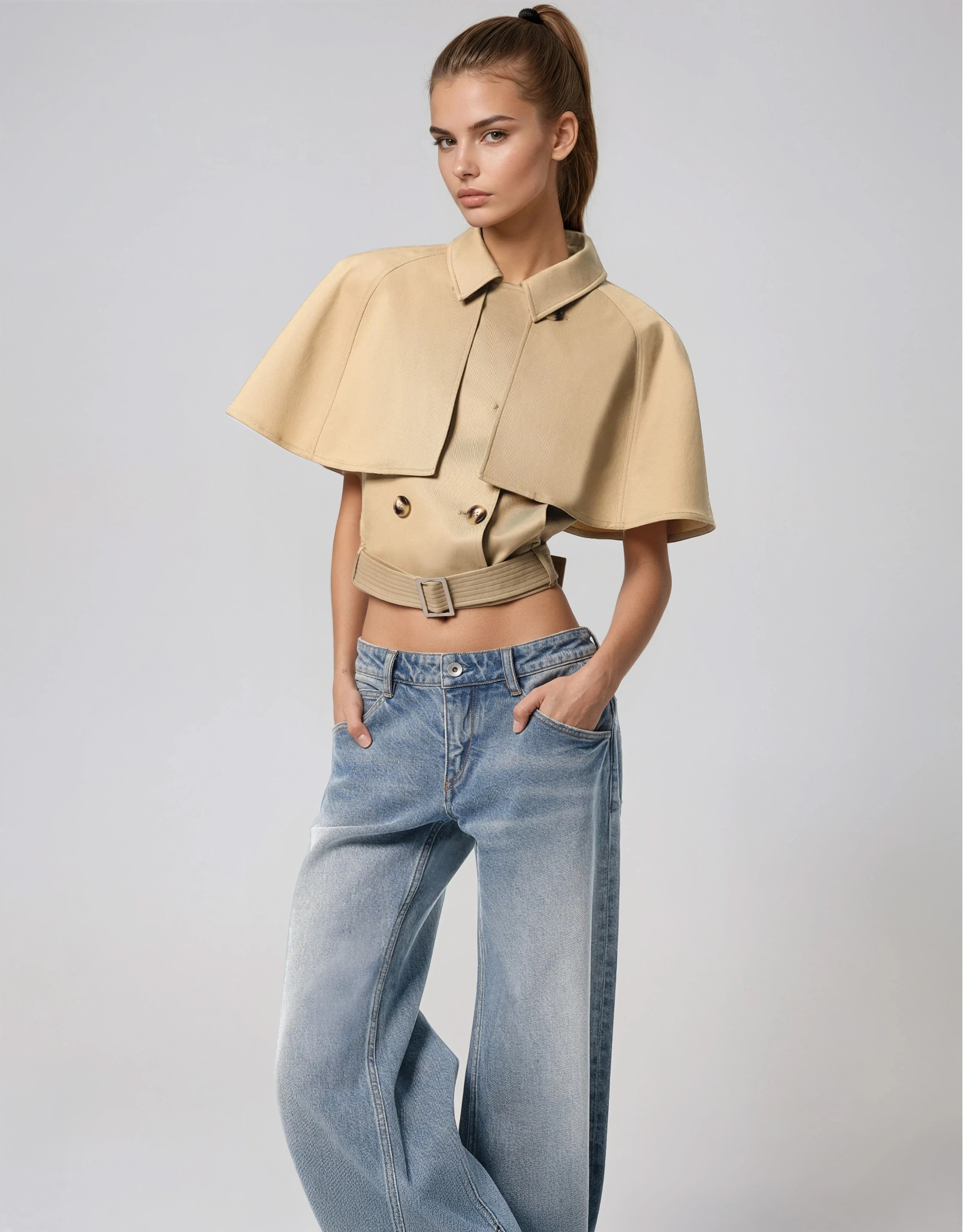 Habibullah Shawl Belted Jacket