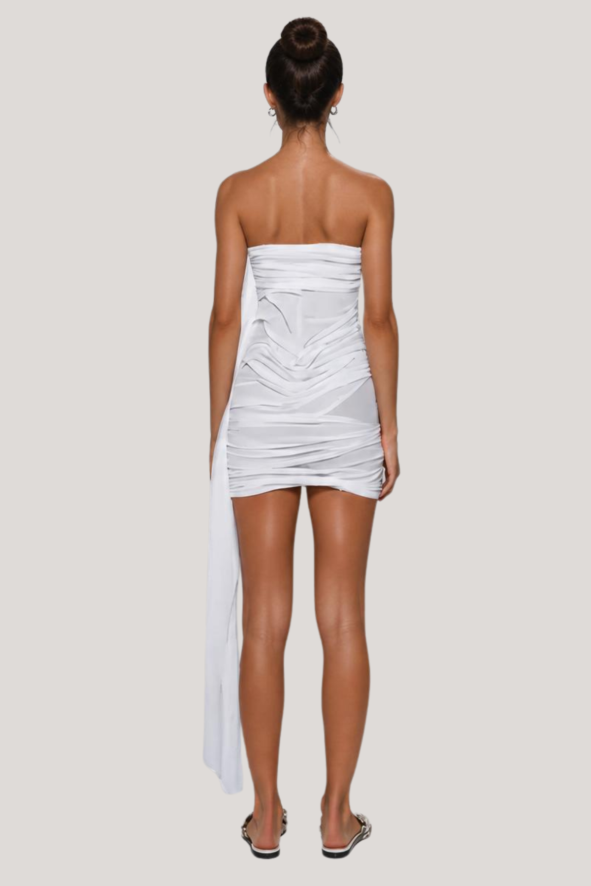 Davion Strapless Ruch Mini Dress