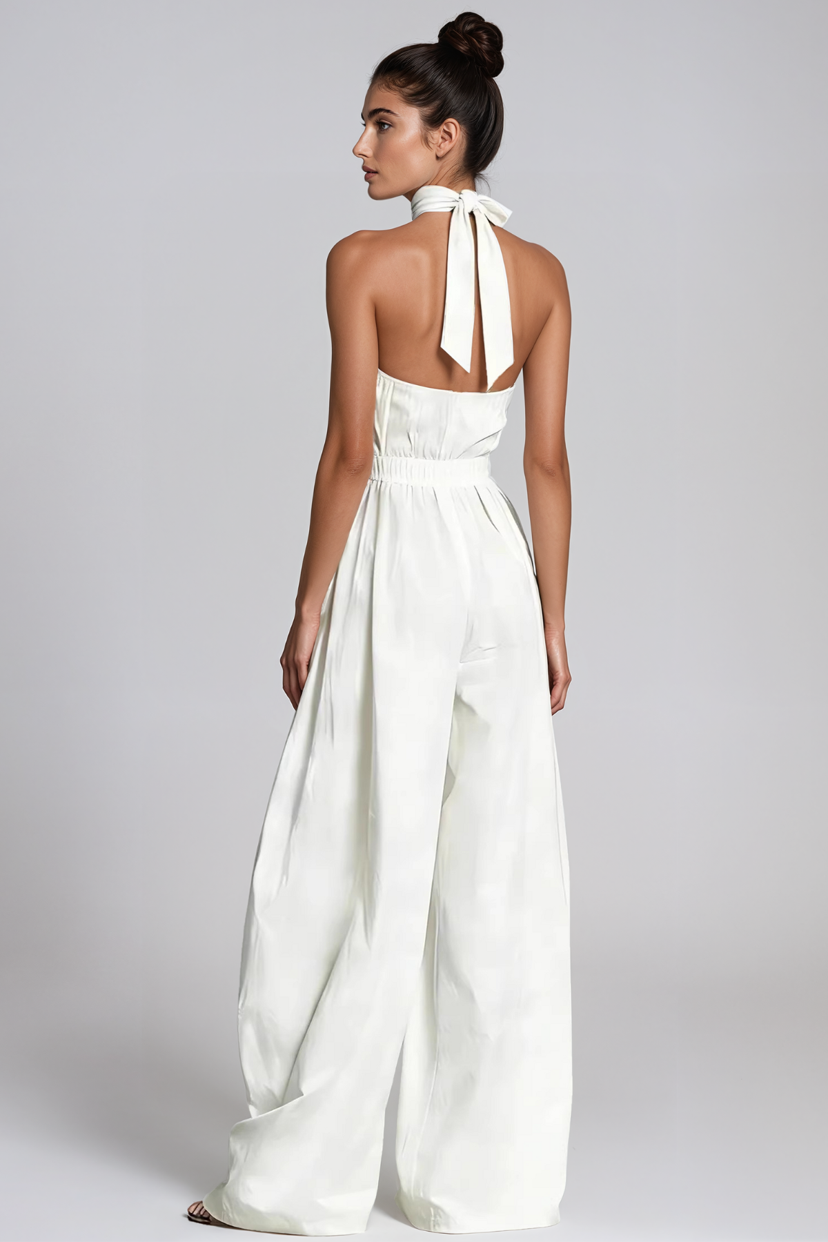 Hermanus Halter Neck Ruch Baggy Jumpsuit