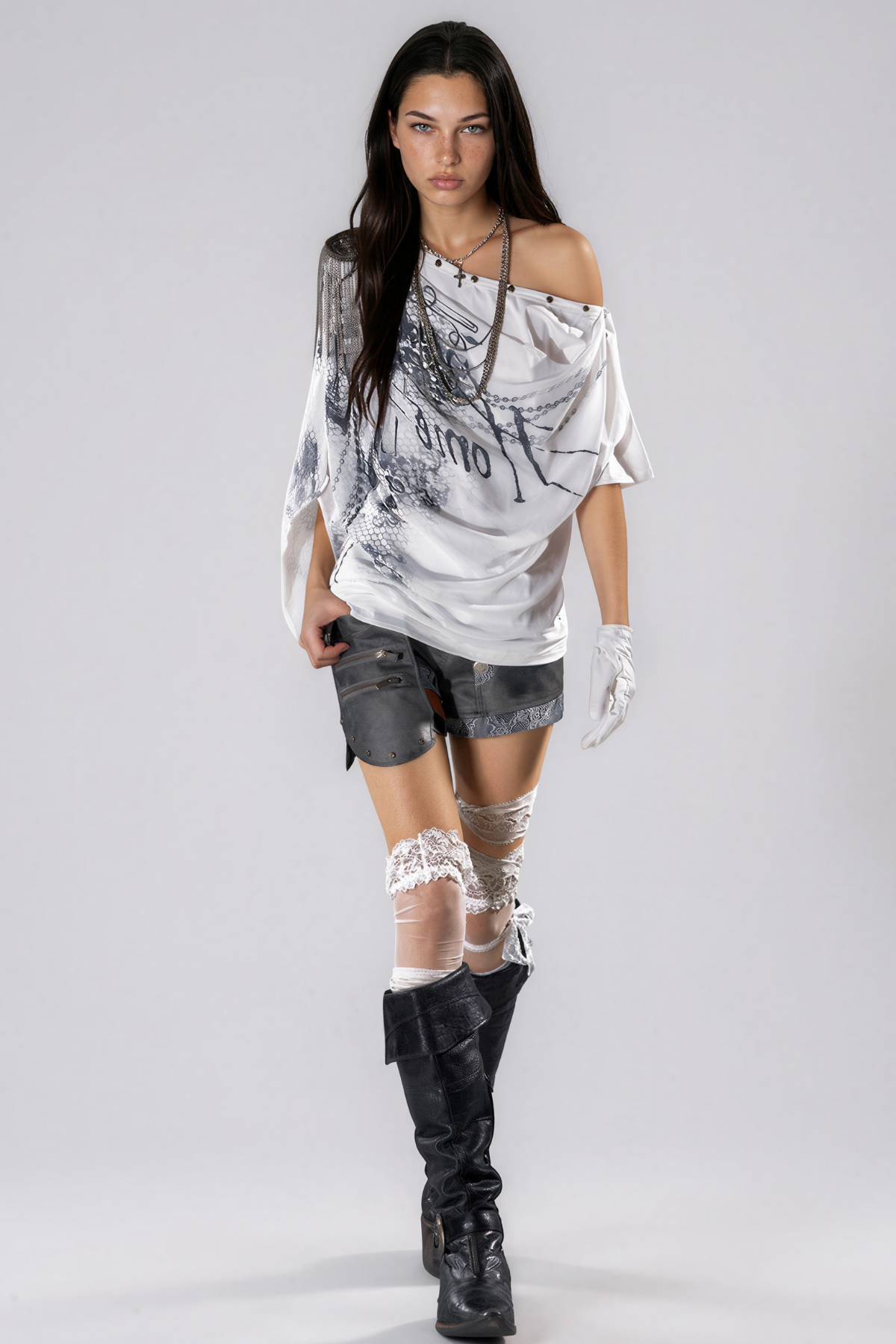Kaleem Asymmetric Print Top