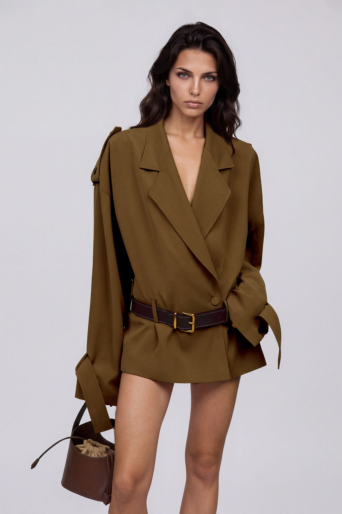 Keyanna Belt Trench Coat