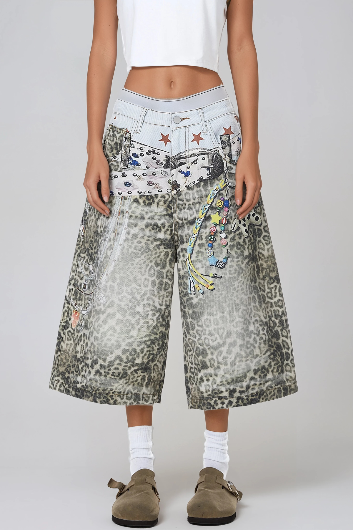 Heru Print Baggy Jeans