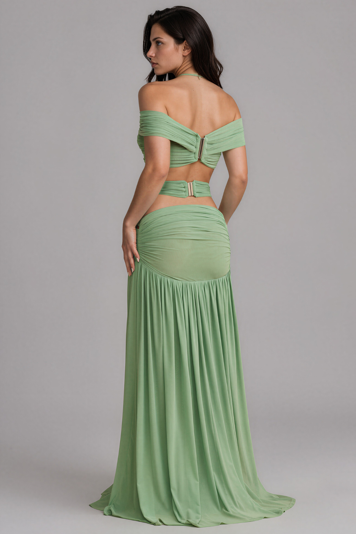 Sierra Cutout Ruched Maxi Skirt Set