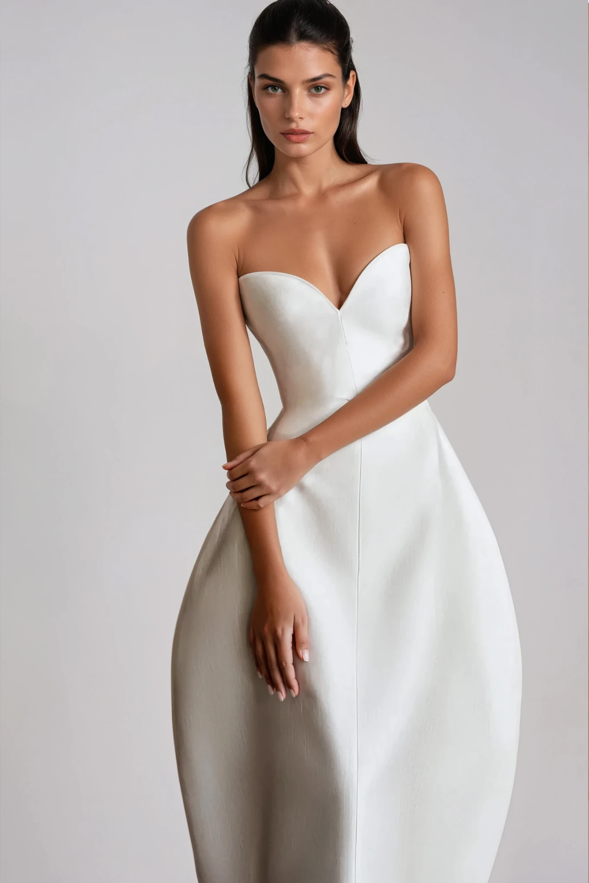 Girisha Strapless Satin Maxi Dress