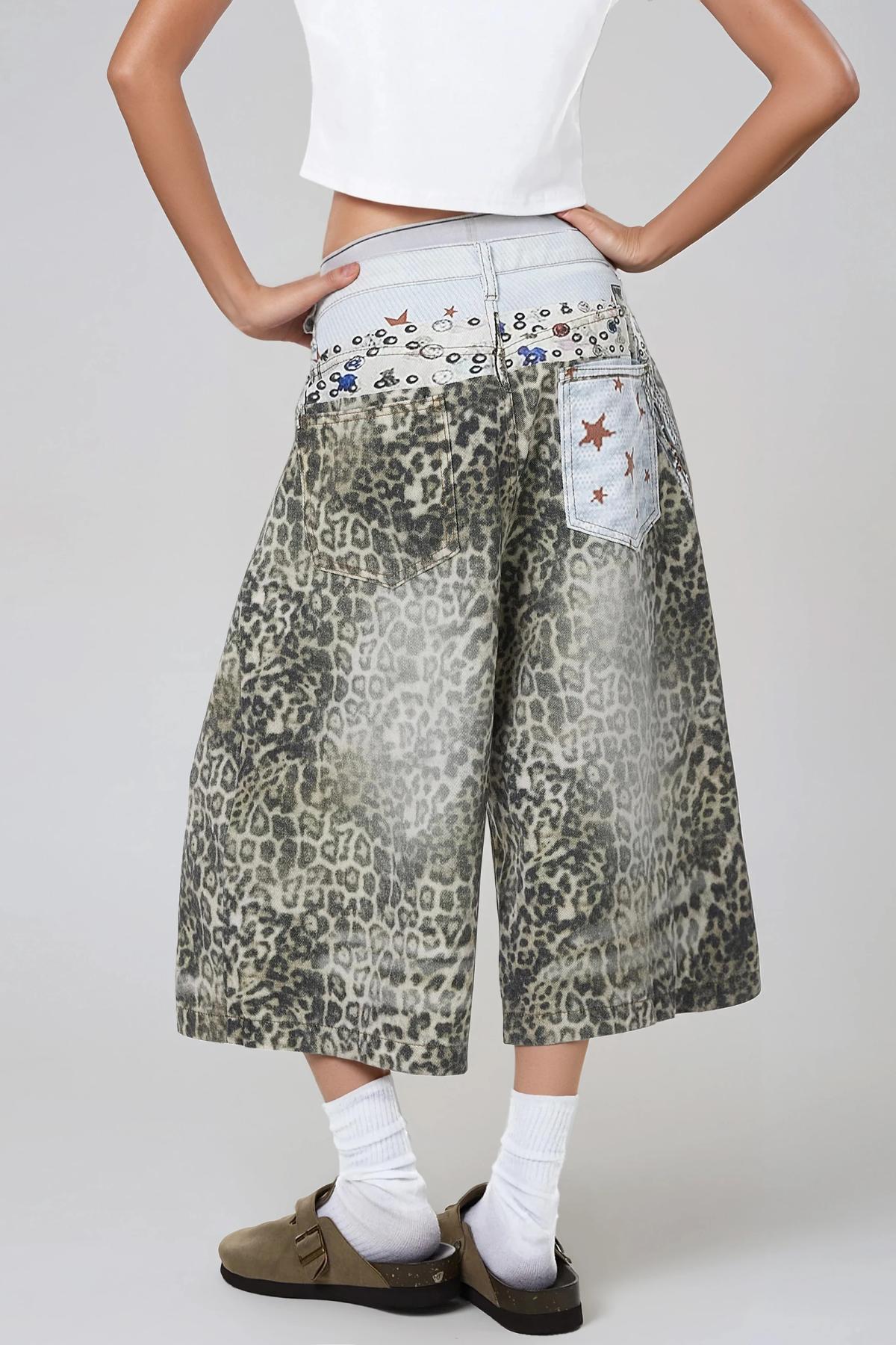 Heru Print Baggy Jeans