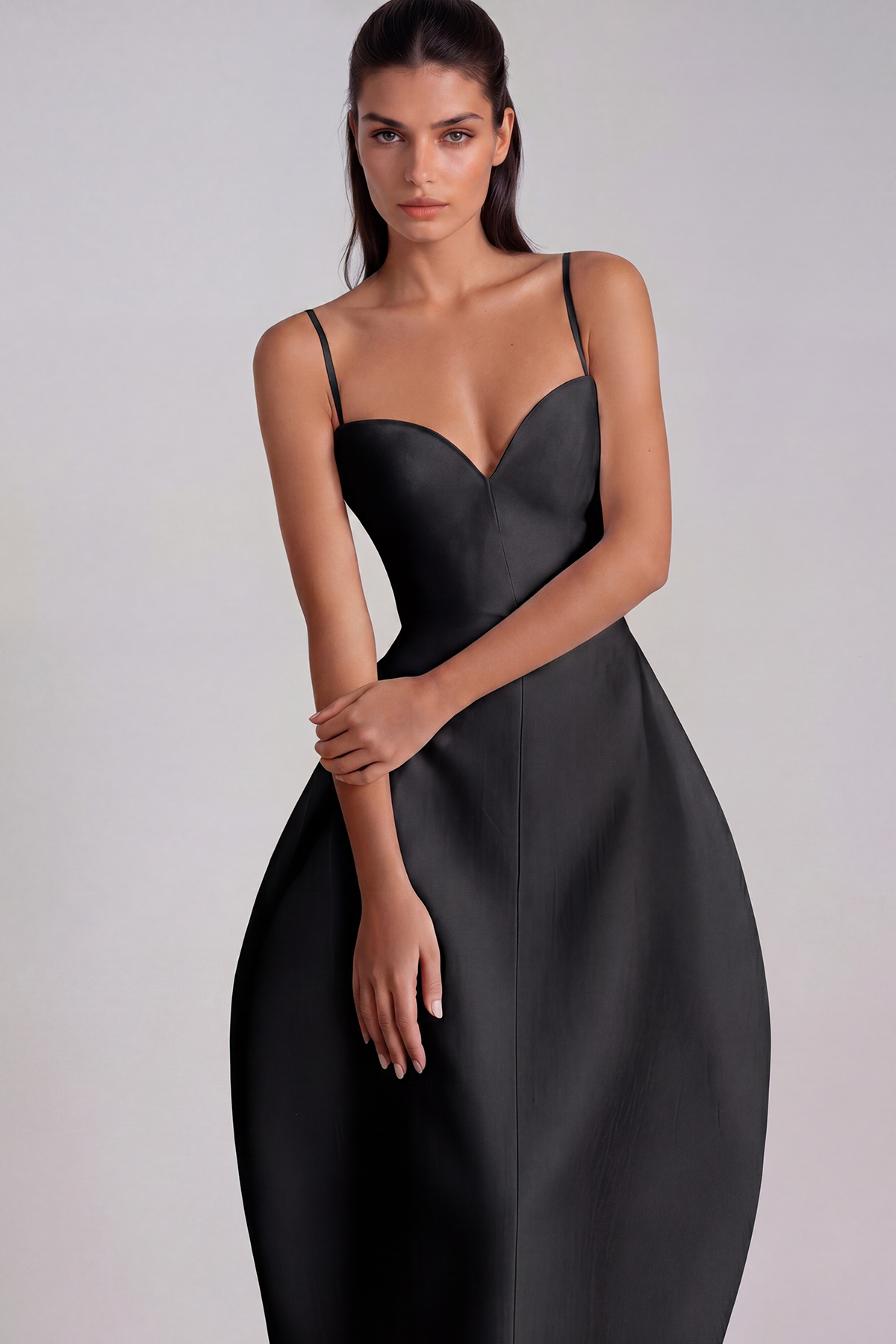 Girisha Stain Maxi Dress In Black