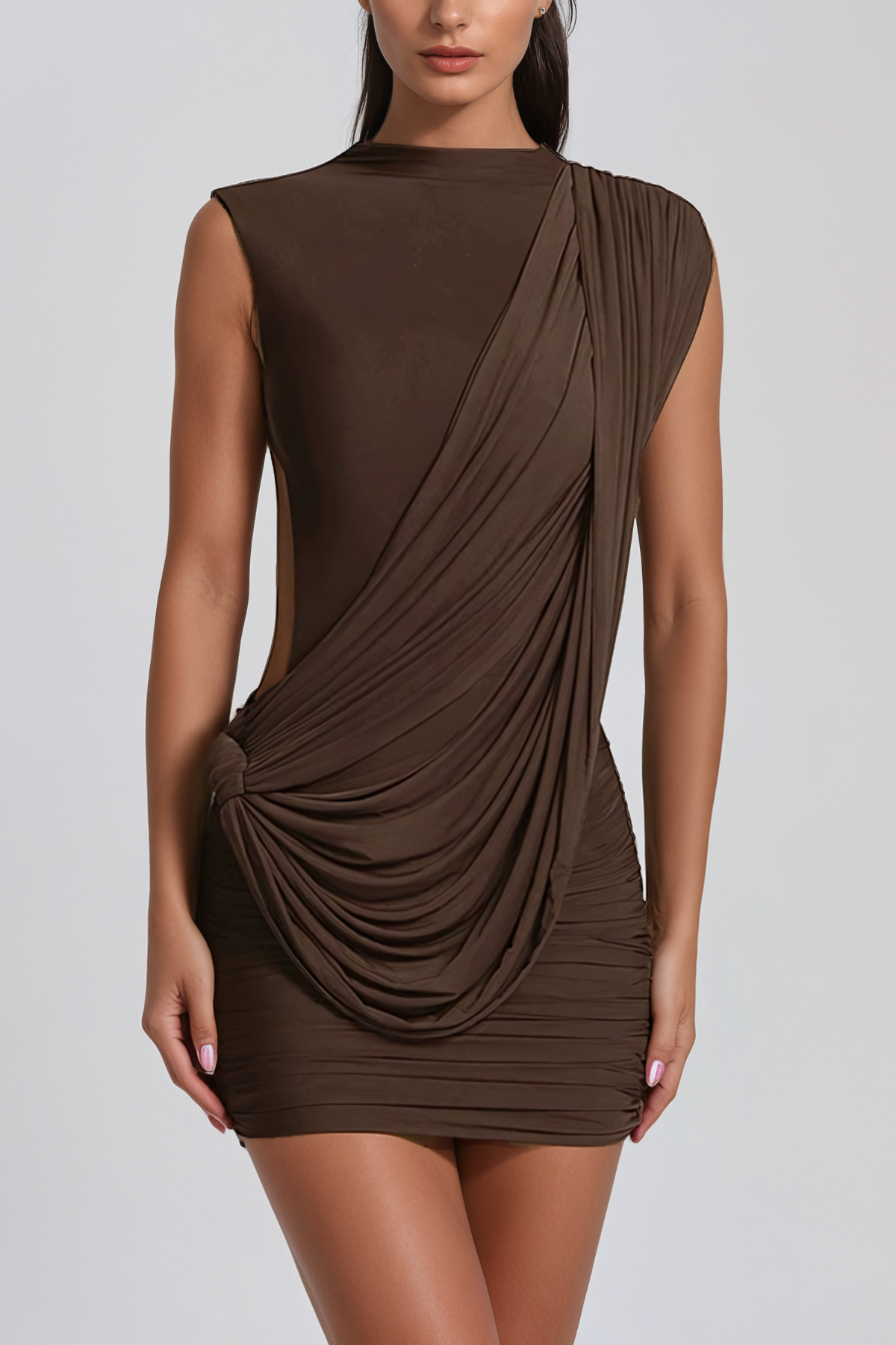 Heliodoros Ruch Backless Mini Dress