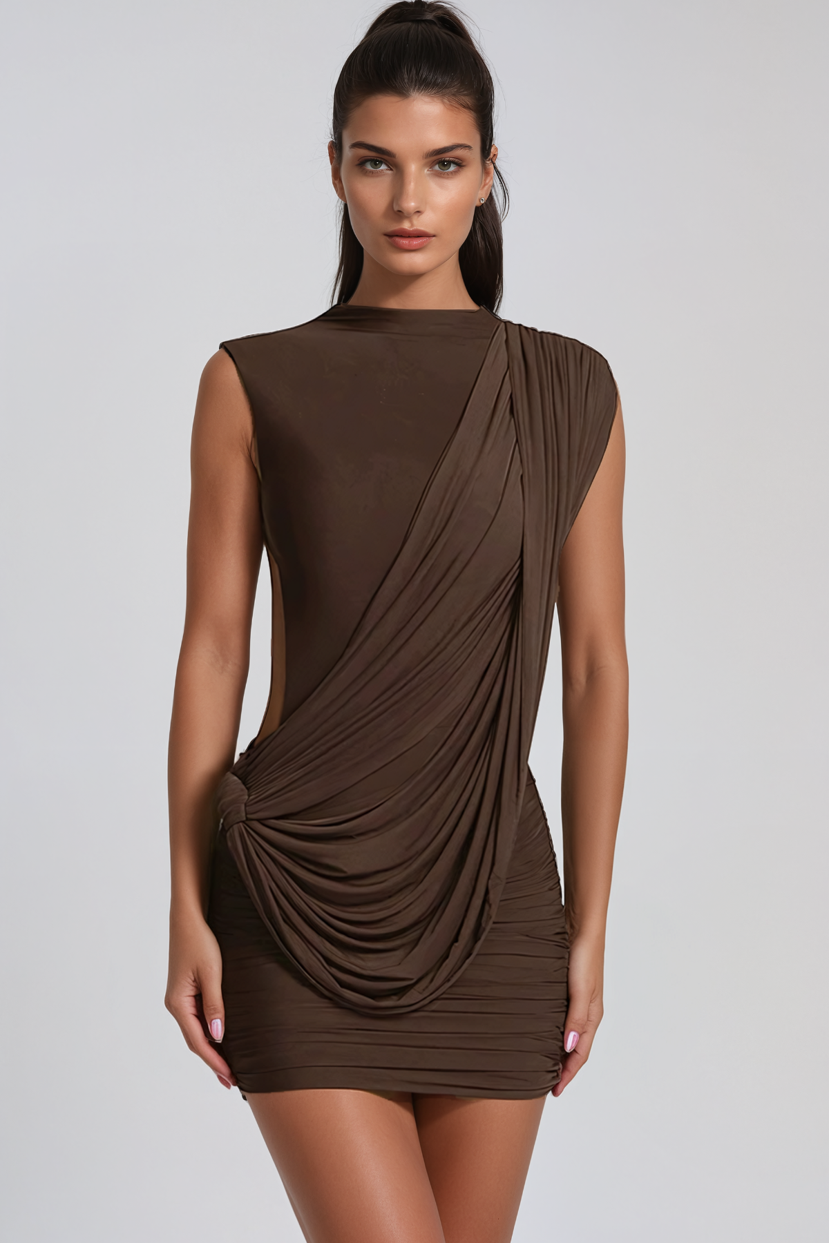 Heliodoros Ruch Backless Mini Dress