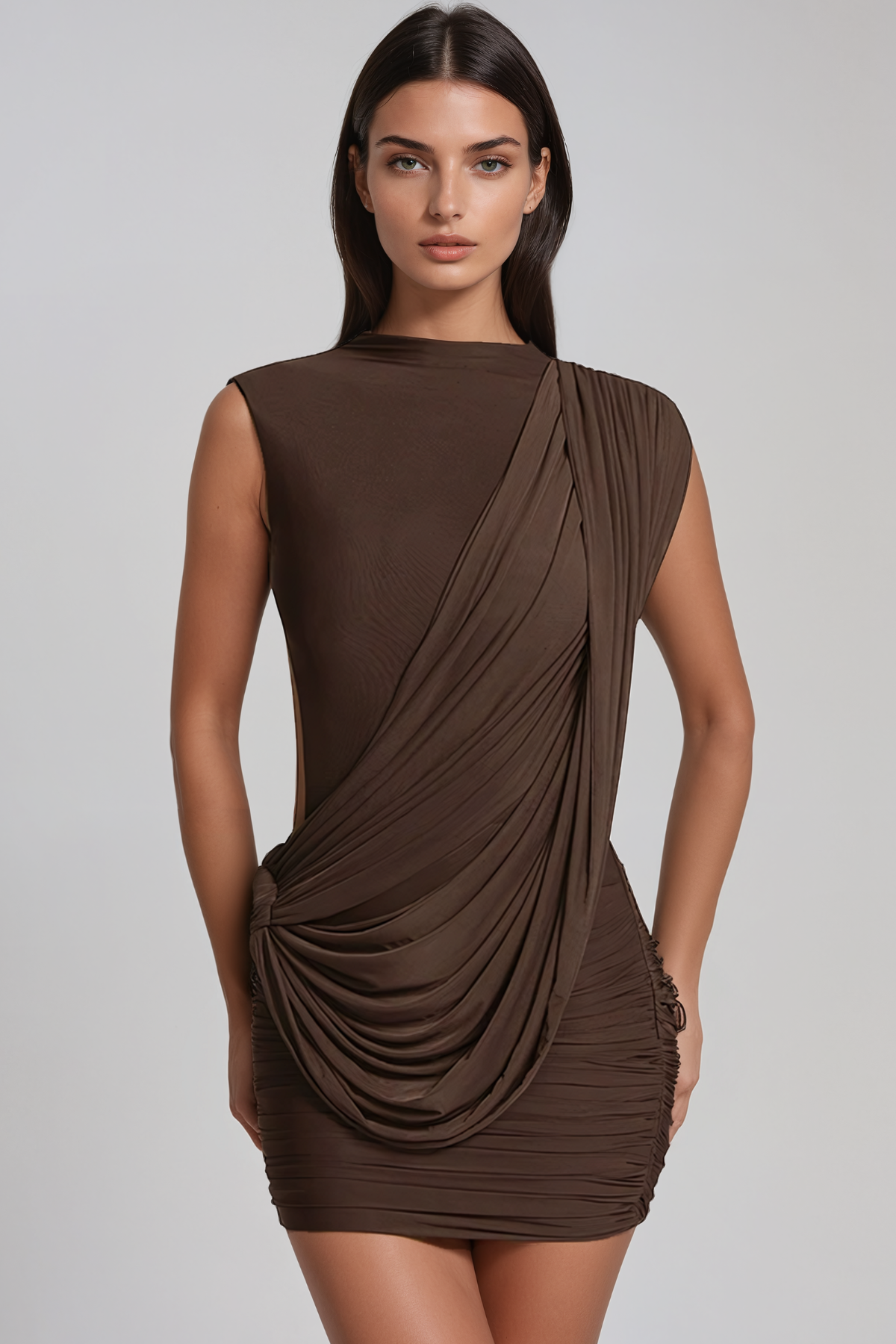 Heliodoros Ruch Backless Mini Dress