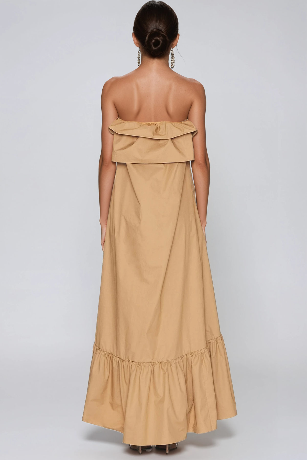 Hepsie Strapless Ruffle Maxi Dress