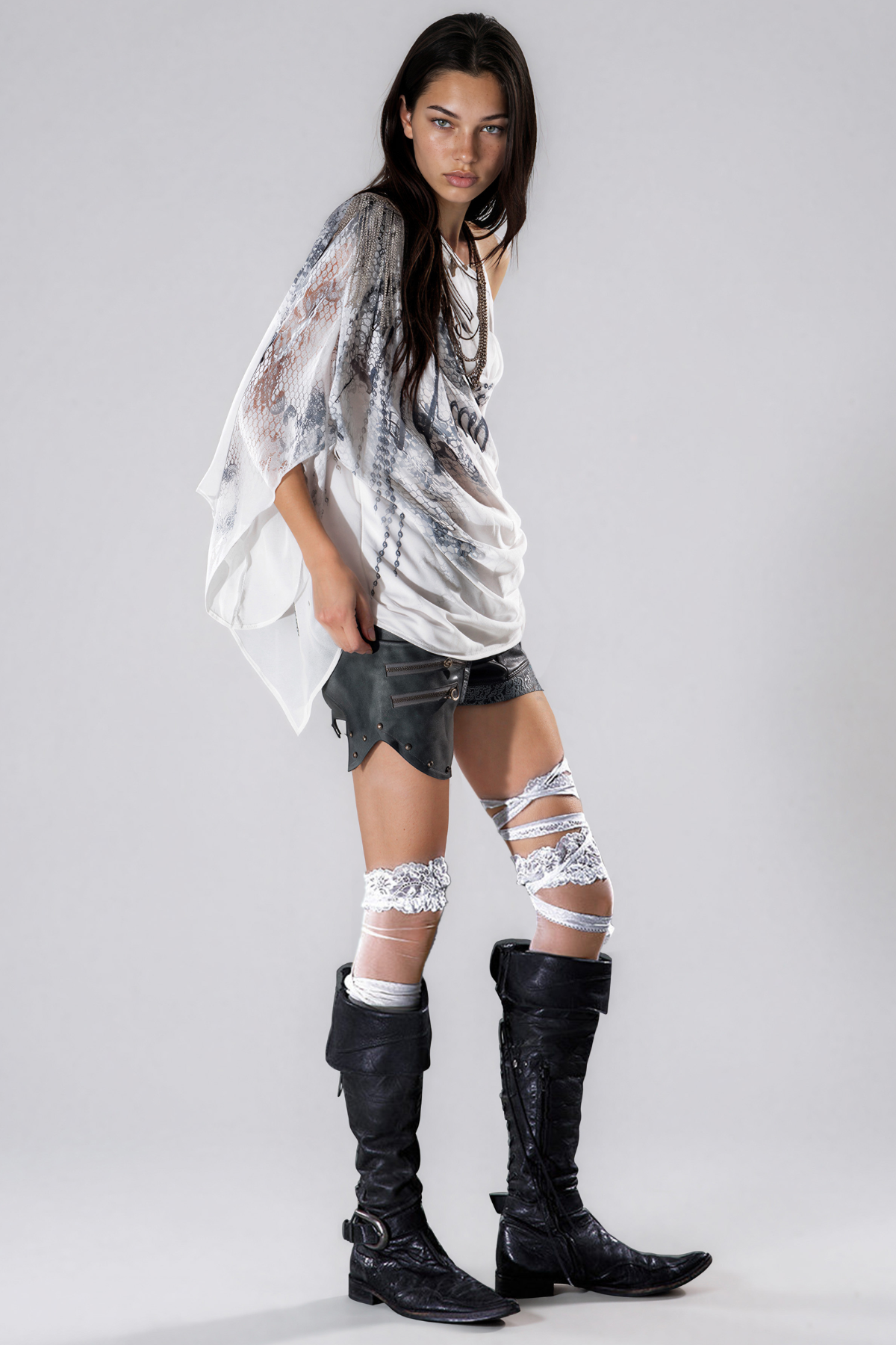 Kaleem Asymmetric Print Top