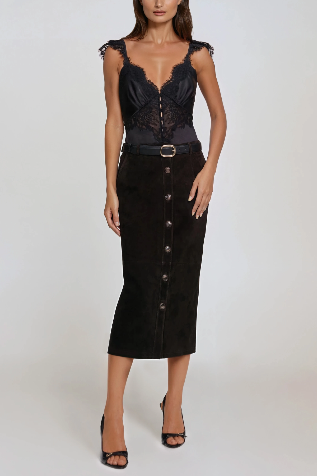 Herut Satin Lace Top